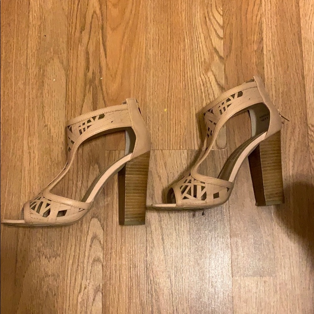 Light Mauve Block Heels